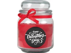 HS Candle Duftkerze & Glas Valentinstag Bonbon 70h Valentine's Day* Windlichter