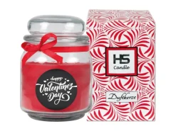 HS Candle Duftkerze & Glas Valentinstag Bonbon 70h Valentine's Day* Windlichter