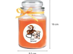 HS Candle Duftkerze & Glas Genesung Honigmelone Orange