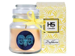 HS Candle Duftkerze & Glas Sternzeichen Vanille 30 Stunden Widder* Windlichter