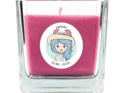 HS Candle Duftkerze & Glas Sternzeichen Lavendel 50 Stunden Krebs* Windlichter