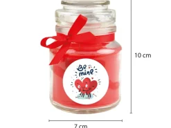 HS Candle Duftkerze & Glas Valentinstag Bonbon 30h Be Mine* Windlichter
