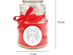 HS Candle Duftkerze & Glas Sternzeichen Rose 30 Stunden Krebs* Windlichter