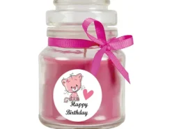 HS Candle Duftkerze & Glas Geburtstag Lavendel Lila* Windlichter