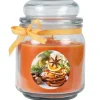 HS Candle Duftkerze & Glas Weihnachten Orange Bonbon 70h