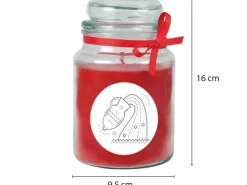 HS Candle Duftkerze & Glas Sternzeichen Rose 110 Stunden Wassermann