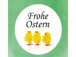 HS Candle Duftkerze & Glas Frohe Ostern Bonbon Ø9 cm Coconut Limes Küken