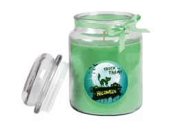 HS Candle Duftkerze & Glas Halloween Grün Bonbon 110h* Windlichter
