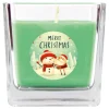 HS Candle Duftkerze & Glas Weihnachten Grün Bonbon 50h