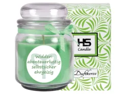 HS Candle Duftkerze & Glas Sternzeichen Coconut Limes 70 Stunden Widder* Windlichter