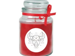 HS Candle Duftkerze & Glas Sternzeichen Rose 110 Stunden Stier* Windlichter