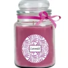 HS Candle Duftkerze & Glas Duft Schriftzug Bonbon Ø10 cm Lavendel
