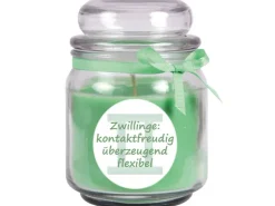 HS Candle Duftkerze & Glas Sternzeichen Coconut Limes 70 Stunden Zwillinge* Windlichter