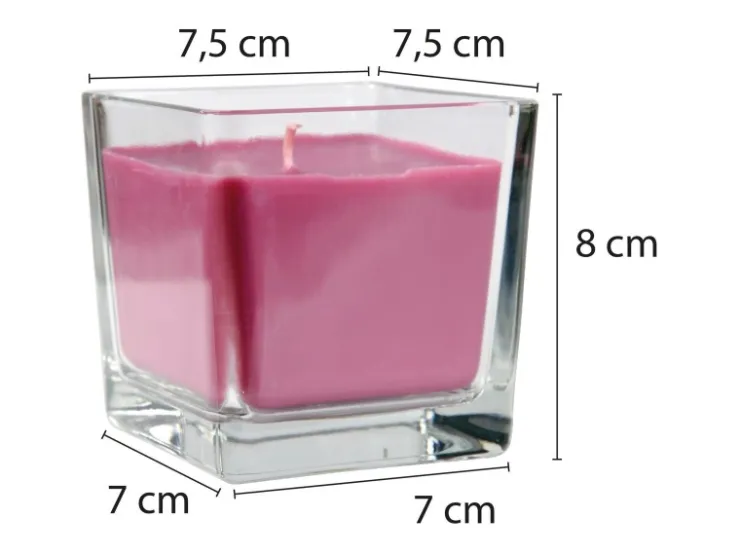 HS Candle Duftkerze & Glas Sternzeichen Lavendel 50 Stunden Waage