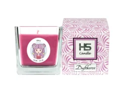 HS Candle Duftkerze & Glas Sternzeichen Lavendel 50 Stunden Waage
