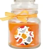 HS Candle Duftkerze & Glas Halloween Orange Bonbon 30h* Windlichter