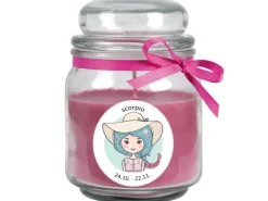 HS Candle Duftkerze & Glas Sternzeichen Lavendel 70 Stunden Skorpion* Windlichter