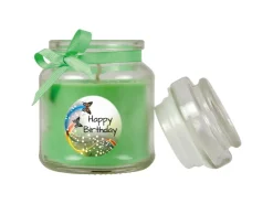 HS Candle Duftkerze & Glas Geburtstag Kokos Grün* Windlichter