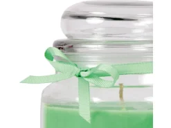 HS Candle Duftkerze & Glas Karneval Grün Bonbon 70h