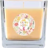 HS Candle Duftkerze & Glas Ostern Creme Viereck 50h Happy Easter Blumen
