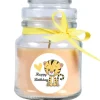 HS Candle Duftkerze & Glas Happy Birthday Bonbon Vanille Tiger