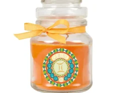 HS Candle Duftkerze & Glas Sternzeichen Honigmelone 30 Stunden Zwillinge