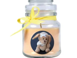 HS Candle Duftkerze & Glas Genesung Gelb Vanille* Windlichter