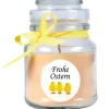 HS Candle Duftkerze & Glas Frohe Ostern Bonbon Ø7 cm Vanille Küken* Ostern
