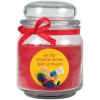 HS Candle Duftkerze & Glas Karneval Rot Bonbon 70h