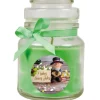HS Candle Duftkerze & Glas Neujahr Grün Bonbon 30h