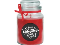 HS Candle Duftkerze & Glas Valentinstag Bonbon 110h Valentine's Day* Windlichter