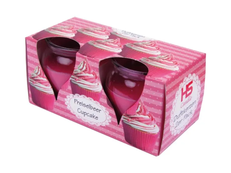 HS Candle Duftkerze Creation Kerzen 2er Pack Preiselbeer Cupcake* Kerzen
