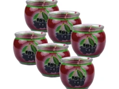 HS Candle Duftkerze Motiv 6er Pack Black Cherry* Windlichter