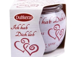 HS Candle Duftkerze Sprüche Kerze Raumduft Ich Liebe Dich* Kerzen