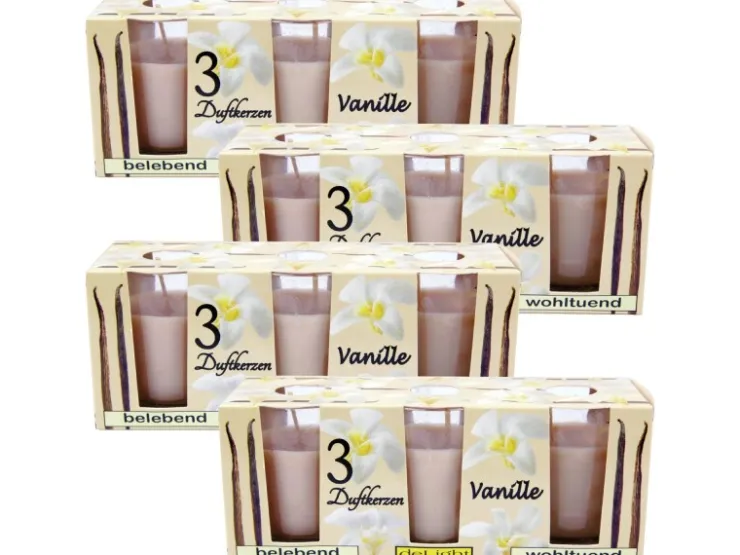 HS Candle Duftkerzen Classic 12er Pack Vanille* Windlichter