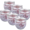 HS Candle Duftkerzen Sprüche 6er Pack Ich Liebe Dich