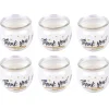 HS Candle Duftkerzen Sprüche 6er Pack Thank You