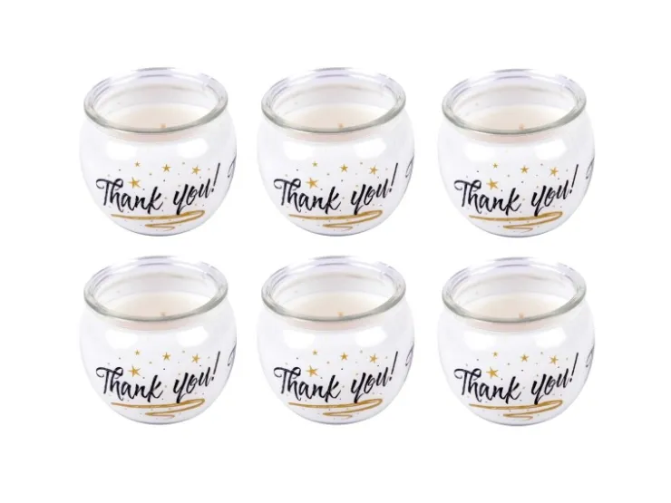 HS Candle Duftkerzen Sprüche 6er Pack Thank You