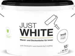 Innenwandfarbe Just White Matt 10 l Weiß* Innenfarben