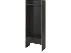 Inn.Furn Garderobe Salud in Grau und Nox Eiche 70 x 189 cm Salud