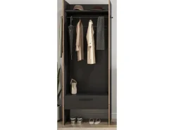 Inn.Furn Garderobe Salud in Grau und Nox Eiche 70 x 189 cm Salud