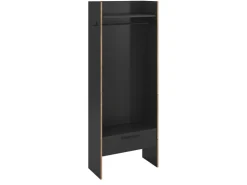 Inn.Furn Garderobe Salud in Grau und Nox Eiche 70 x 189 cm Salud