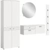 Inn.Furn Garderoben-Set in Weiß Hochglanz 226 cm Relief* Möbelserien
