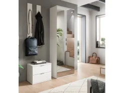 Inn.Furn Garderoben-Set 4-teilig in Weiß Hochglanz 128 cm SystemX* Möbelserien