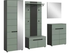 Inn.Furn Garderoben-Set 5-teilig in Salbei und Grau 255 cm Cooper* Möbelserien