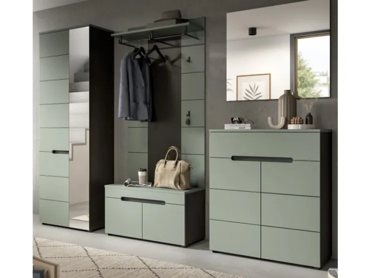 Inn.Furn Garderoben-Set 5-teilig in Salbei und Grau 255 cm Cooper* Möbelserien