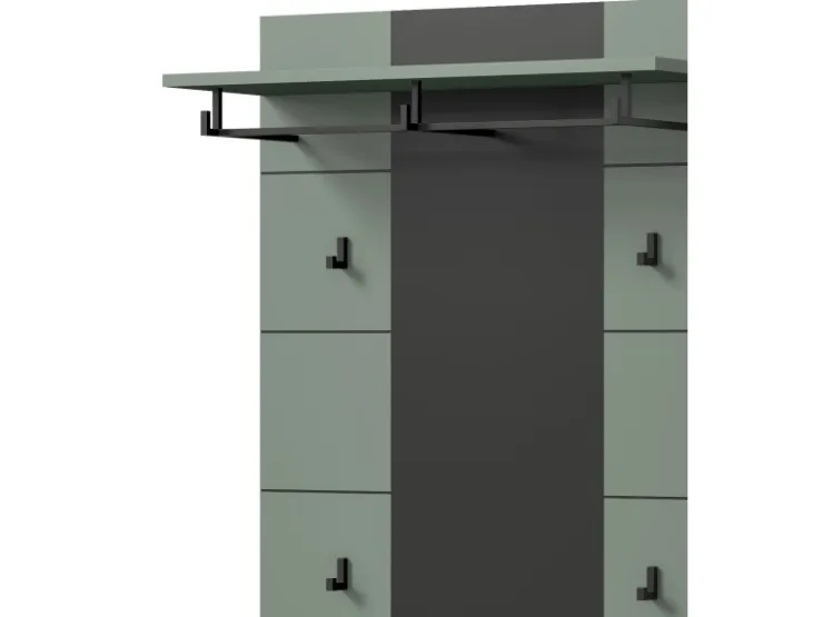 Inn.Furn Garderoben-Set 5-teilig in Salbei und Grau 255 cm Cooper* Möbelserien