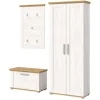 Inn.Furn Garderoben-Set 3-teilig Weiß Lärche 175 cm Landhaus-Stil Mirano* Möbelserien
