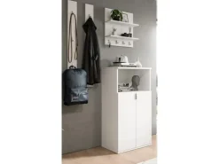 Inn.Furn Garderoben-Set 4-teilig in Weiß Hochglanz 117 cm SystemX* Möbelserien