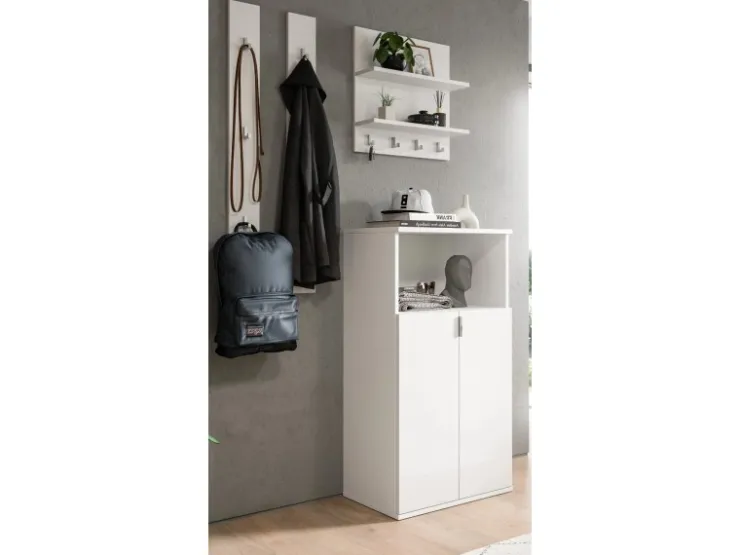 Inn.Furn Garderoben-Set 4-teilig in Weiß Hochglanz 117 cm SystemX* Möbelserien